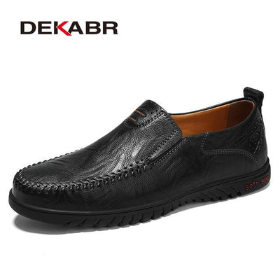 Genuine leather Comfortable Men Casual Slip On Lazy Shoes - MakenShop