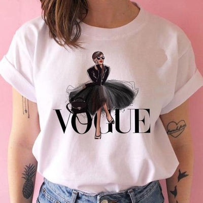 Vogue Grunge ulzzang tshirt - MakenShop