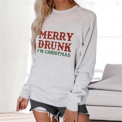 Merry Drunk I'M Christmas CrewNeck Sweatshirt - MakenShop