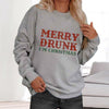 Merry Drunk I'M Christmas CrewNeck Sweatshirt - MakenShop